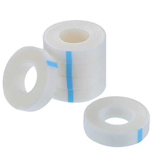 6 Rolls PE Micropore Eyelash Tape Eyelash Extension for False Eyelash Patch Make Up Tools, White