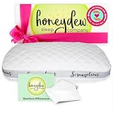 Honeydew Classic Scrumptious Pillow with Free Pillowcase – Made in USA with Cooling Copper Gel Fill – Adjustable Bed Pillow for Back & Stomach Sleepers- Neck and Shoulder Pain Relief (Queen Size)