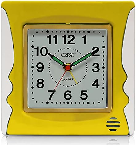 Orpat Time Piece Buzzer Alarm Clock (Small) (Yellow)