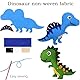 WSNDM 14 Stück Nähset Kinder, DIY Dinosaurier Filz Nähen Bastelset, Nähen Anfänger Pädagogische Kreativsets, Art Craft Geschenk, Gefüllte Filz Plüsch Ornamente für Handwerk