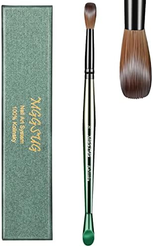 MGGSUG 100% Pure Kolinsky Acrylic Nail Brush, 3D Handmade Round Shape (Size # 8/10/12) Nail Brushes for Acrylic Application, Professional Nail Art Brush Manicure for Women for DIY Home Salon (#8)