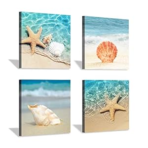 Hardy Gallery Beach Seashell Canvas...