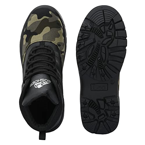 Image of Leo's Fitness Shoes Men's Jungle Hiking Outdoor Boots For Trekking Backpacking Mountaineering & Other Activities
