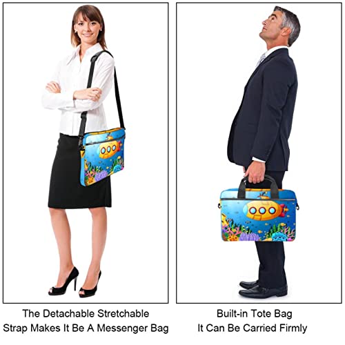 Sac d'ordinateur portable 13-14.5" Submarine multicolore contre les rayures