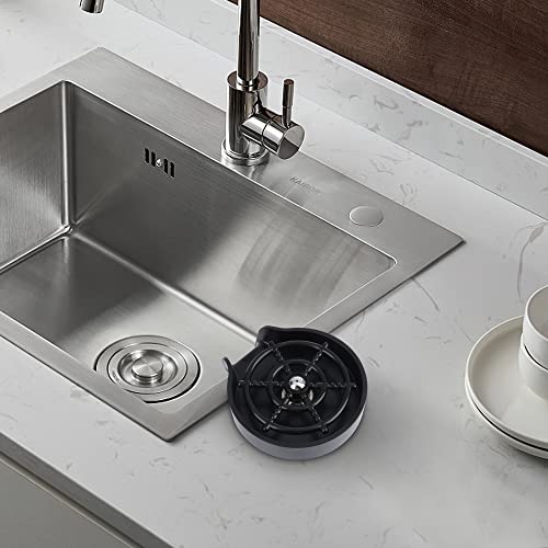 Xmsky Cup Washer Stainless Steel And Abs Glass Washer Bottle Washer And Matte Black Cup Washers For Kitchen Sink,Automatic Flushing Device For Cup，Baby Bottle,Bar Glass #TOP2