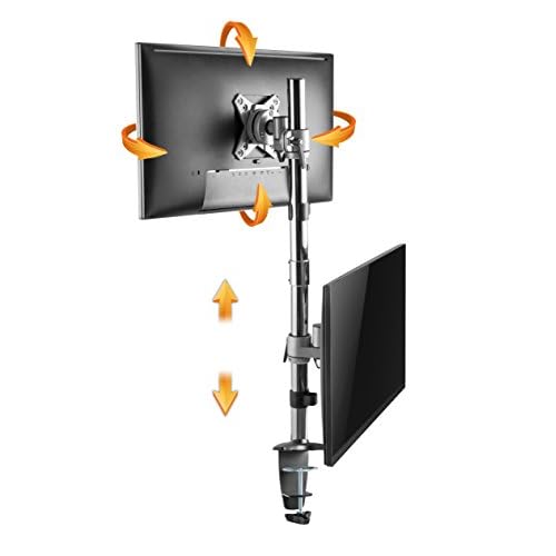 RICOO TS3511 Soporte Monitor Mesa Brazo Colgante Giratorio Inclinable Pantalla PC 13-27" (33-69cm) Stand para monitores Vertical VESA 100x100