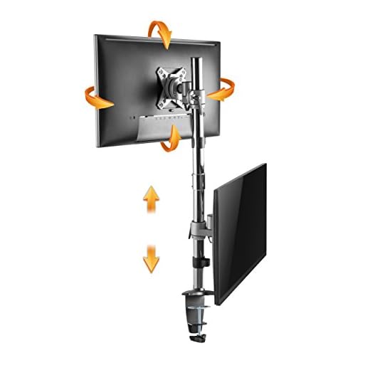 RICOO TS3511 Soporte Monitor Mesa Brazo Colgante Giratorio Inclinable Pantalla PC 13-27" (33-69cm) Stand para monitores Vertical VESA 100x100