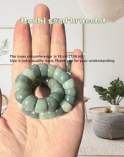 Image of Natural Bodhi Seeds Beads Bracelet, Zen Fidget Stretch Color Gradient Bracelet for Mind-Calming, Meditation Practice Beads Accessory for Women and Men