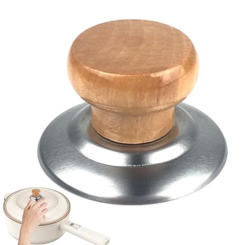 Imtrub Pomello in legno per coperchio della pentola, maniglie di ricambio per coperchio della pentola da cucina, manico di ricambio per casa e ristorante