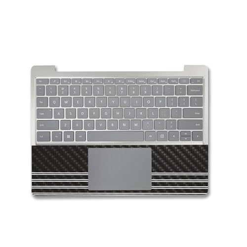 Image of MightySkins Carbon Fiber Skin Compatible with Microsoft Surface Laptop Go 3 (2023) Full Wrap Kit - Pinstripe | Protective, Durable Textured Carbon Fiber Finish | Made in The USA