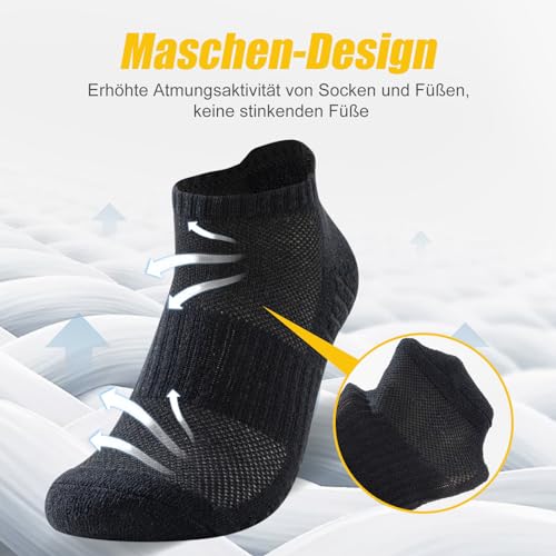 die Blasen verhindert und Komfort in Sneakers wie Nike oder Adidas bietet - Detailansicht von SockWaddles Gepolsterte...