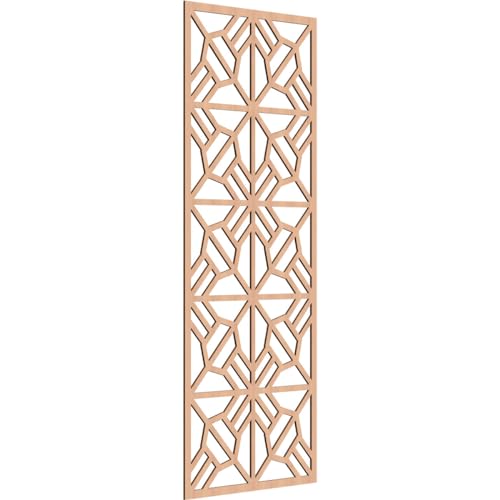 Image of 29 3 /8 inchW x 74 3 /8 inchH x 1 /4 inchT Auburn Decorative Fretwork Wood Wall Panels, Alder