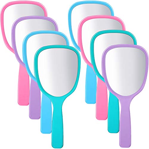 Jetec JETEC-BULK-0013 Small Handheld Hand Mirror Compact Travel Makeup Mirror Handheld Cosmetic Personal Mirror Portable Vanity Mirror 3.15 * 7.09Inch thumb #1