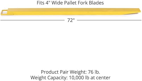 Vista 15 de Titan Attachments Extensiones de horquillas para carretillas elevadoras y cargadoras, 84 "x 5.5" Ancho de la horquilla de palet: 5.5