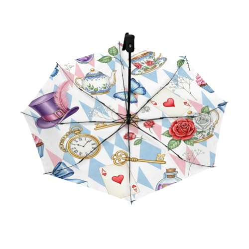 Parapluie de voyage automatique pour les trajets des enfants et femmes