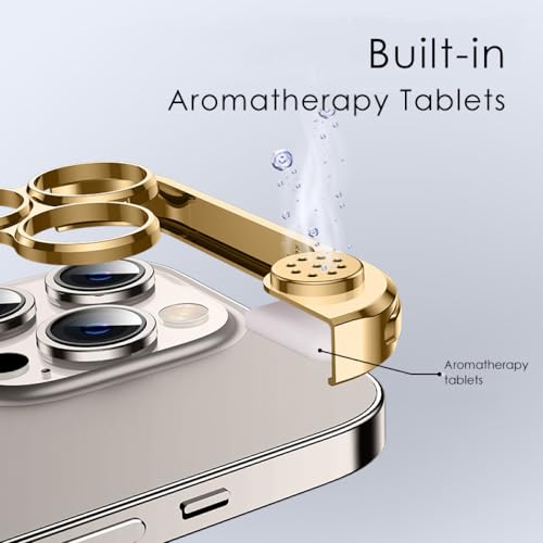 Coque antichoc iPhone 13 Pro Max en métal avec coussinets d'angle or