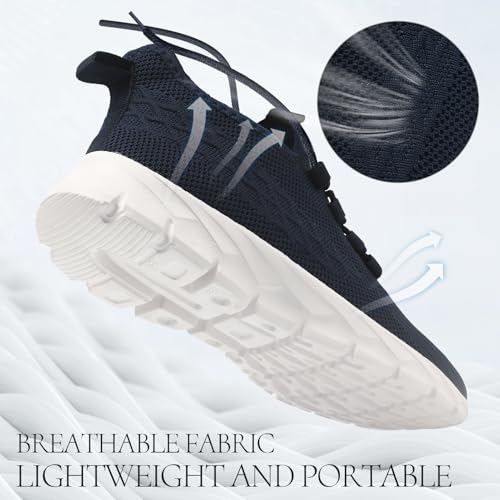 Image of Sneakers for Men Running Shoes Lightweight Tennis Walking Athletic Gym Workout Casual Summer Slip on Slippers
