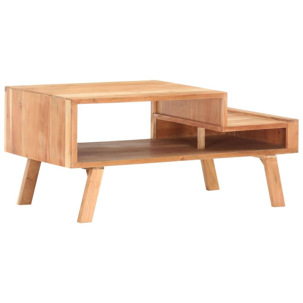 Table basse en bois massif d'acacia au design scandinave et finitions premium