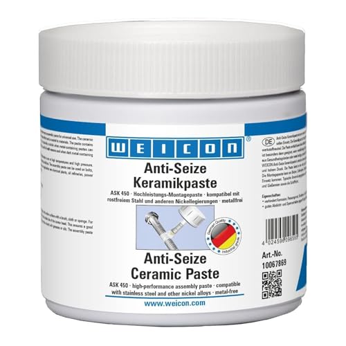 WEICON Anti-Seize Keramikpaste 450 g, metallfreie Montagepaste gegen Korrosion, Festfressen und Verschleiß