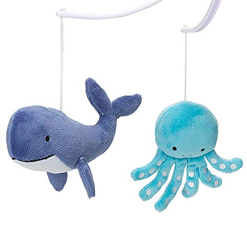 Bedtime Originals Whales Tale Blue Whale/Octopus Musical Baby Crib Mobile Toy