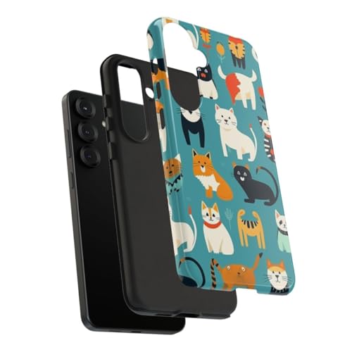 Coque rigide Samsung S25 Plus chat coloré à finition brillante premium - 4
