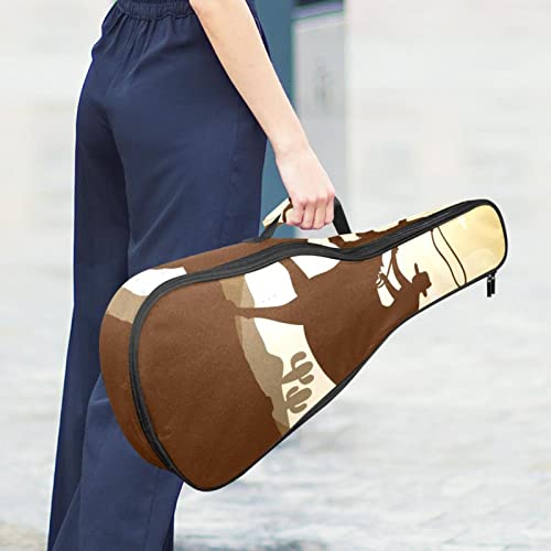 Housse pour ukulélé silhouette cowboy équitation 10 mm rembourrage épais 53,3 cm sac de transport pour ukulélé avec… - Les Beatles, Paul McCartney, John Lennon, RIngo Starr, George Harrison Housse pour ukulélé silhouette cowboy équitation 10 mm rembourrage épais 53,3 cm sac de transport pour ukulélé avec… – Image 7