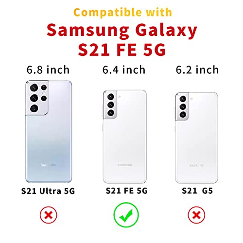 Yespure Crossbody Case For Samsung Galaxy S21 Fe 5G,Phone Case For Galaxy S21 Fe 5G,Clear Soft Slim Tpu Shockproof Protective Cover With Adjustable Lanyard Strap For Women Girls - Black #TOP4