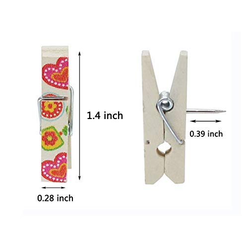 50 Pieces Wooden Push Pin Clips Decorative Thumbtacks Wooden Crafts Pins For For Cork Boards Artworks(50) #TOP1