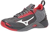 Mizuno mens Wave Momentum Indoor Court Shoe, High Risk Red-grey, 8.5 US