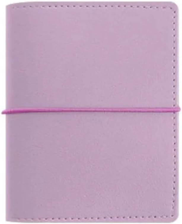 Simple M5 Loose Leaf Notebook Blank Page 50 Sheets Mini Pocket Planner Diary Binder School(Purple)