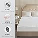 Beautyrest Cotton Blend Heated Mattress Pad Secure Comfort Technology - Luxury Quilted Electric Mattress Pad with Deep Pocket - 5-Setting Heat Controllers, Twin XL , White