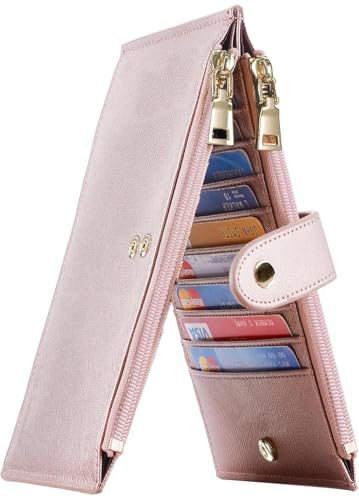 Image of Travelambo RFID Wallet Women Large Size Bifold Multi Card Wallet Case with Zipper Pocke Credit Card Holder for Women