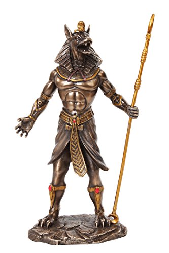 10.38 (egipcio Anubis mitológica acabado en bronce Estatua Figura decorativa