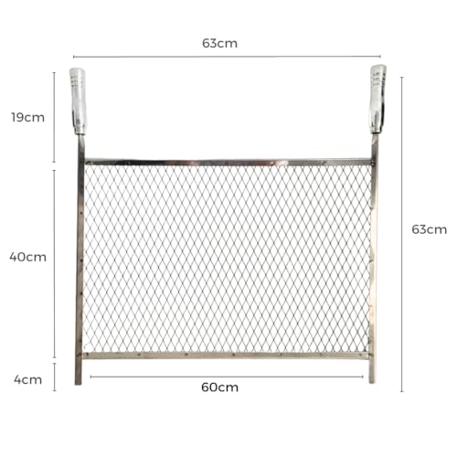 Grelha Para Churrasqueira Em Tela Goyana Aço Inox 60x40cm