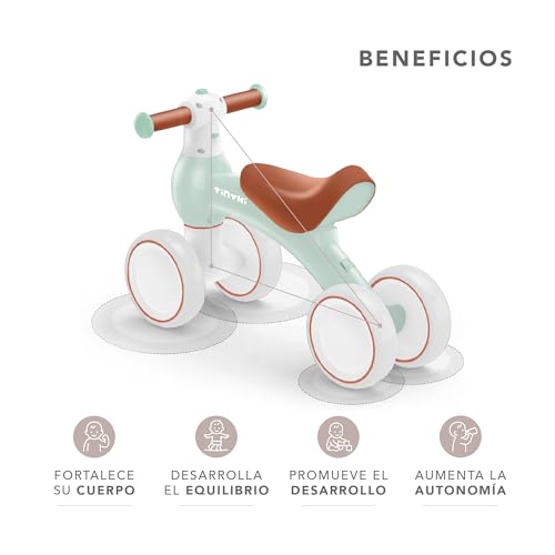 Miniatura 4 de Tinyki Bici Bebe 1 Año Sin Pedales, Bicicleta Equilibrio, Correpasillos