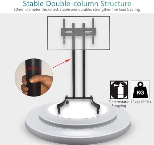 Soporte rodante para tv con ruedas móvil hasta 70 kg miniatura 4
