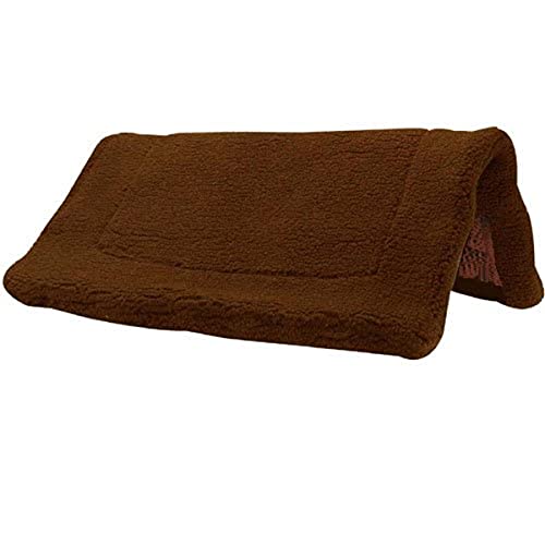 Intrepid International Western Fleece Pad with Non Slip Bottom, Brown