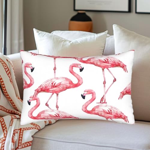 Coussin canapé décoration maison rose avec housse 60x80 cm amovible