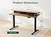 FEZIBO 48 x 24 Inch Height Adjustable Electric Standing Desk with Double Drawer, Stand Up Table with Storage Shelf, Sit Stand Desk, Rustic Brown