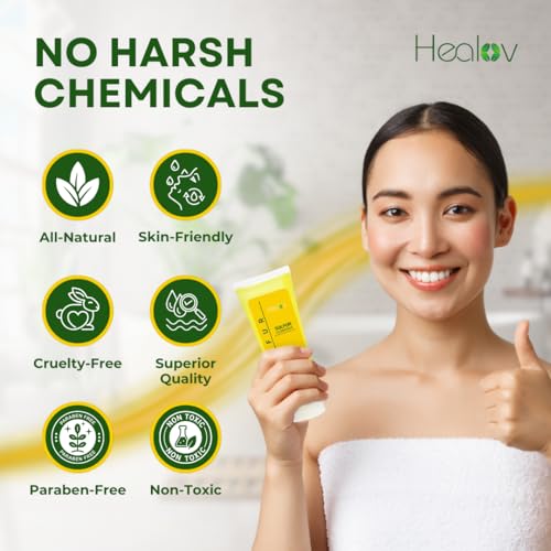 Sulfur Soap – Sulfur Face & Body Wash for Acne – Sulphur Exfoliating Facial Cleanser Absorbs Excess Oil, Reduces Breakouts, & Cleanses Skin – Natural Cystic Acne, Rosacea Skin Care Treatment