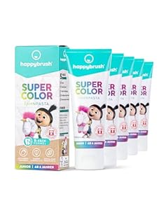 Happybrush Supercolor Kinder Zahnpasta 5er Erdbeere