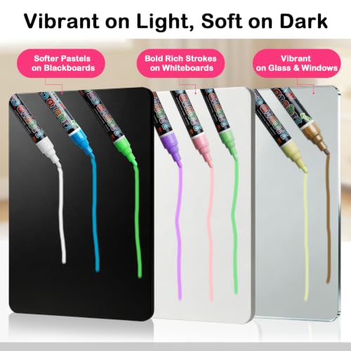 HORHIZA 48PACK Chalk Markers Erasable(6mm Reversible Tips) by HORHIZA - Used condition - Image 6