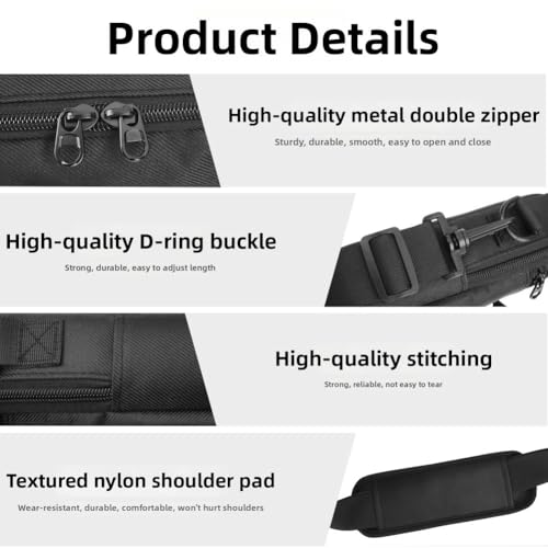 Funda para DVD de 9.5" con nailon impermeable y correa cruzada para transporte seguro de viaje 4