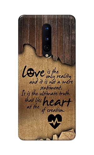 Image of PRINTFIDAA Love is The Only Reality and It is Not Mere Sentiment Printed Designer Hard Case for OnePlus 8 (6.55 inch) Back Cover -(e) RPM1010