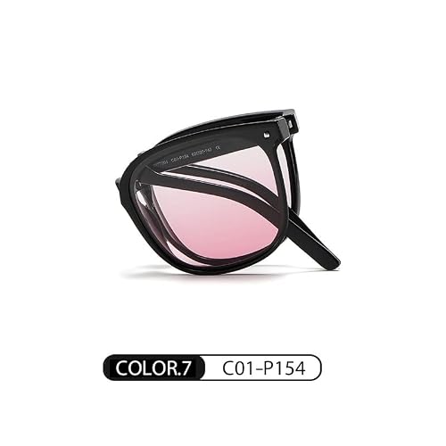 Lreuip Carry Polarized Mini Folding Sunglasses Women Polarized Uv Protection Trendy Designer Sun Glasses (Bright Pink) #TOP2