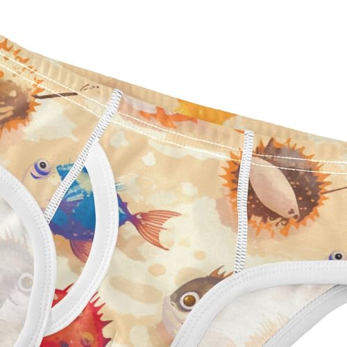 KLL Cute Puffer Hawaiian Fish Little Boys Cotton Nighttime Underwear Cute Children Panties4