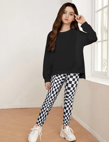 Image of Girl Clothes Sweatshirt Pullover Leggings Tracksuits Outfit 2PC Girls Clothes Size 6-14