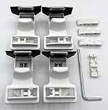 LIEFERUNG: 4 Stück ps QUICKFIX Klemmträger (weiß) inklusive Dichtungspad und Spannschuh, Innensechskant-Schlüssel