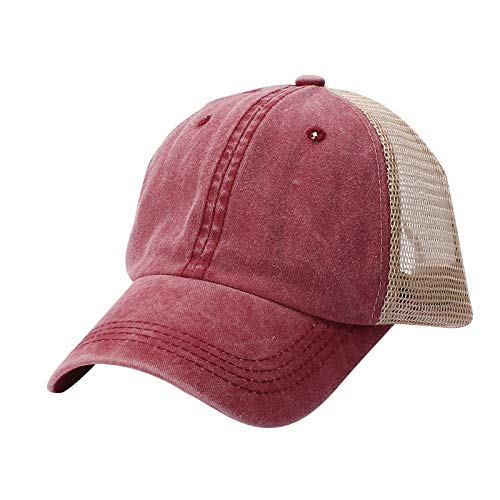 Gorra de béisbol ligera para mujer, Vino, Talla única