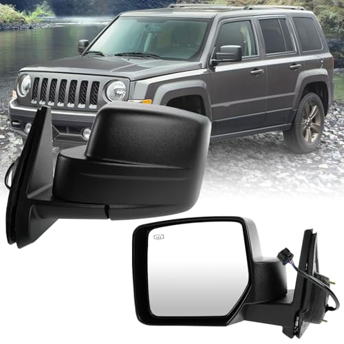 Left Driver Side Mirror Jeep Patriot 2007-2015 Power Glass